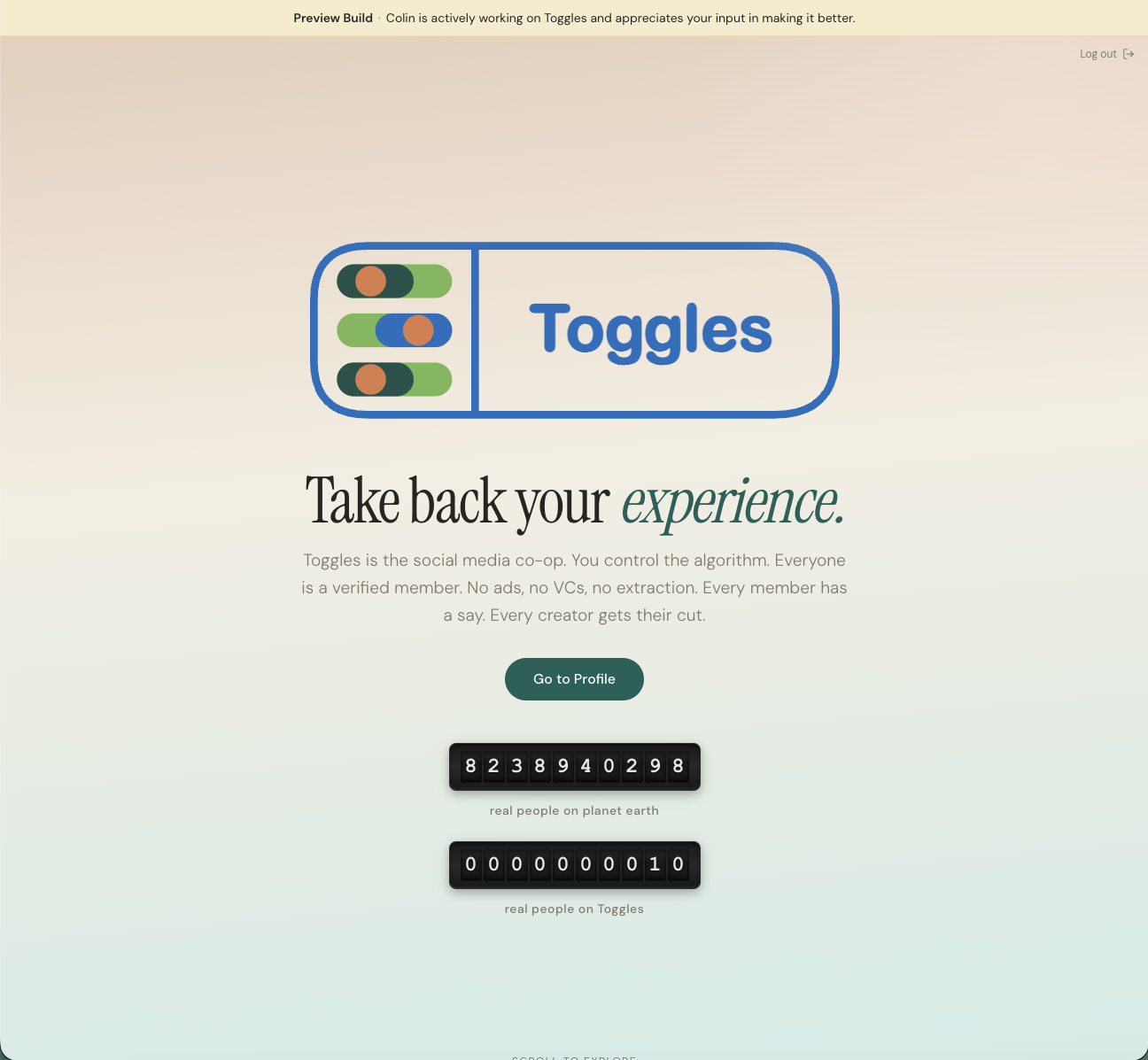 Toggles — Take back your feed